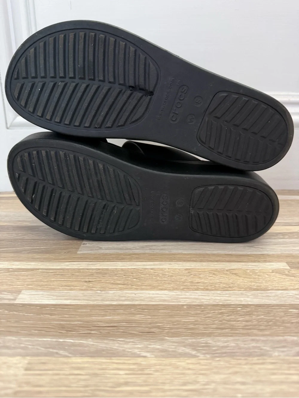 CROCS Brooklyn Low Wedge Sandal — Black